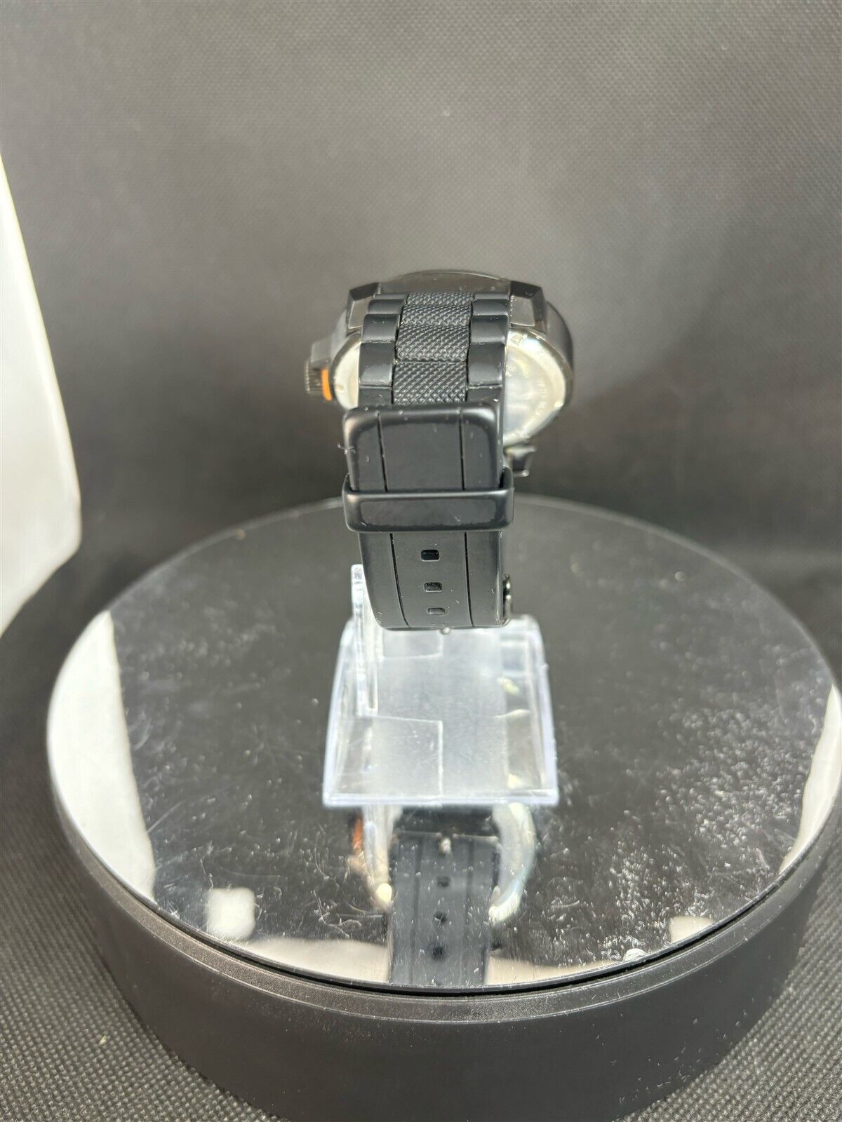 Men's Hugo Boss Orange 1513004 New York Black Silicone Watch RRP £150 (REF)