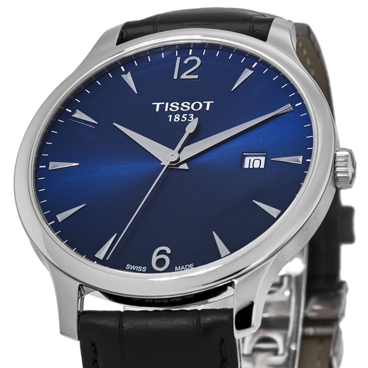 Tissot T-Classic Tradition Blue Dial Leather Strap Men's Watch T063.610.16.047.00 - Image 2