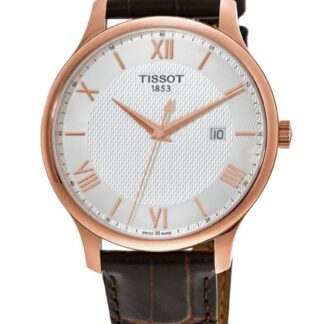 Tissot T-Classic Tradition Silver Dial Leather Strap Men's Watch