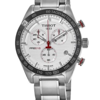 Tissot PRS 516 Chronograph Silver Dial Stainless Steel Men's Watch
