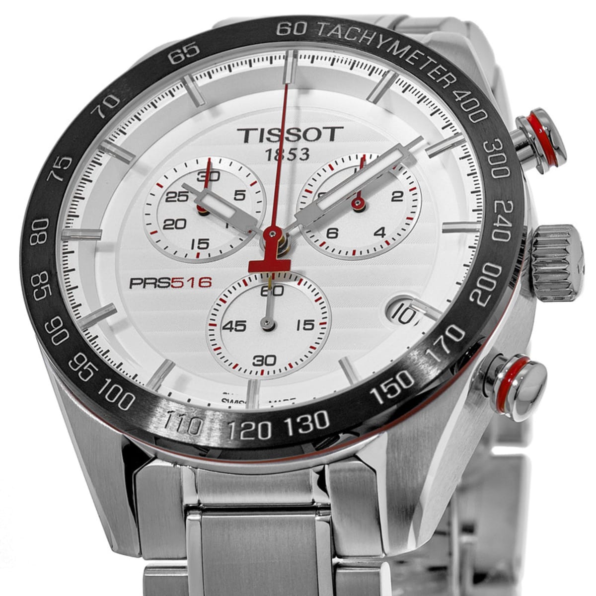 Tissot PRS 516 Chronograph Silver Dial Stainless Steel Men's Watch - Image 2