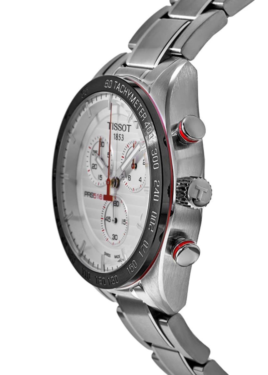 Tissot PRS 516 Chronograph Silver Dial Stainless Steel Men's Watch - Image 3