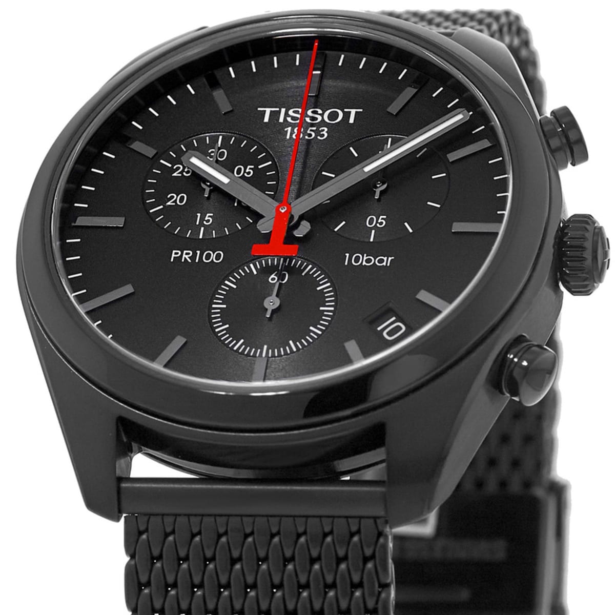 Tissot PR 100 Chronograph Black Dial Steel Men's Watch T101.417.33.051.00 - Image 3